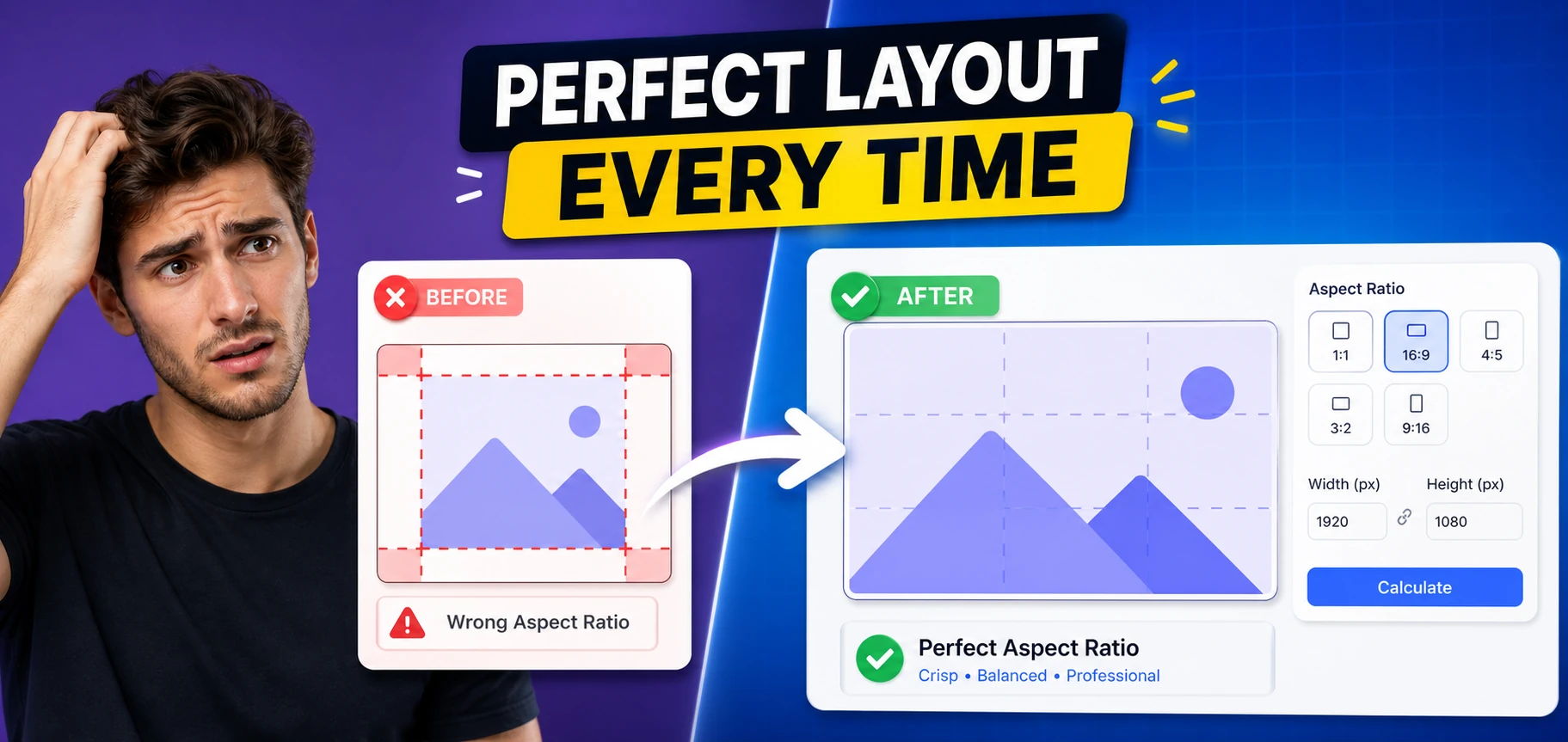 Aspect Ratio Layout Calculator — free online tool