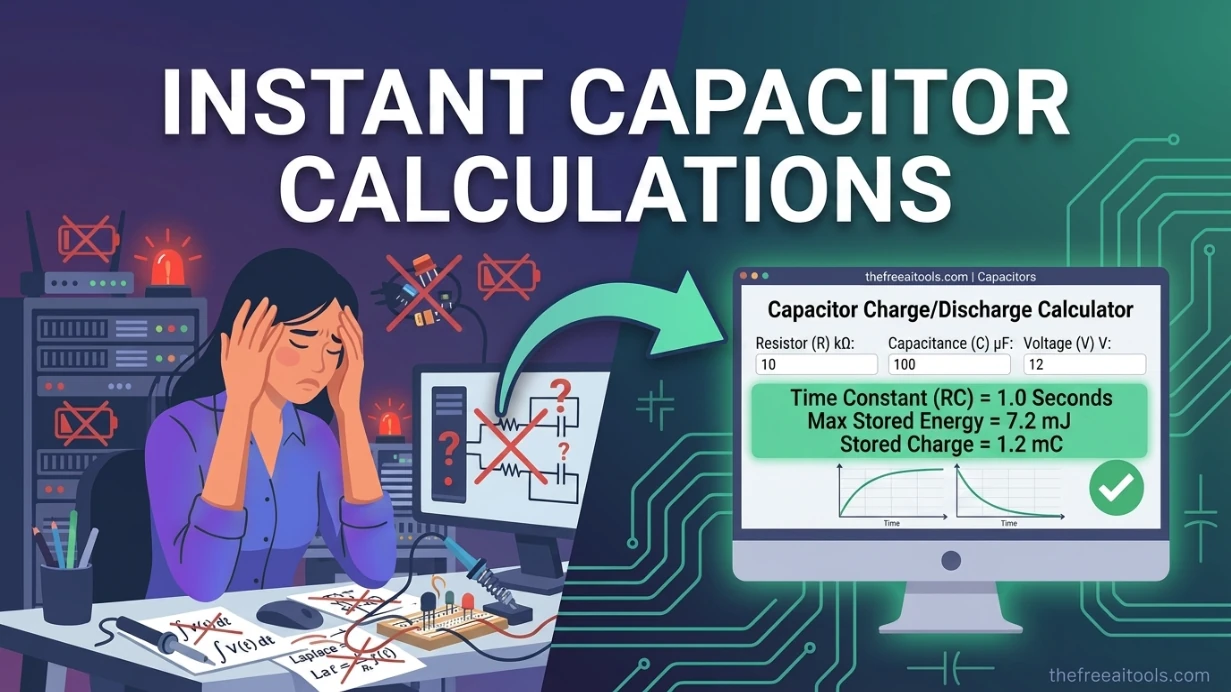 Capacitor Charge/Discharge Calculator — free online tool