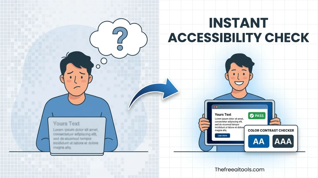 Free Color Contrast Checker — check WCAG accessibility contrast ratios online
