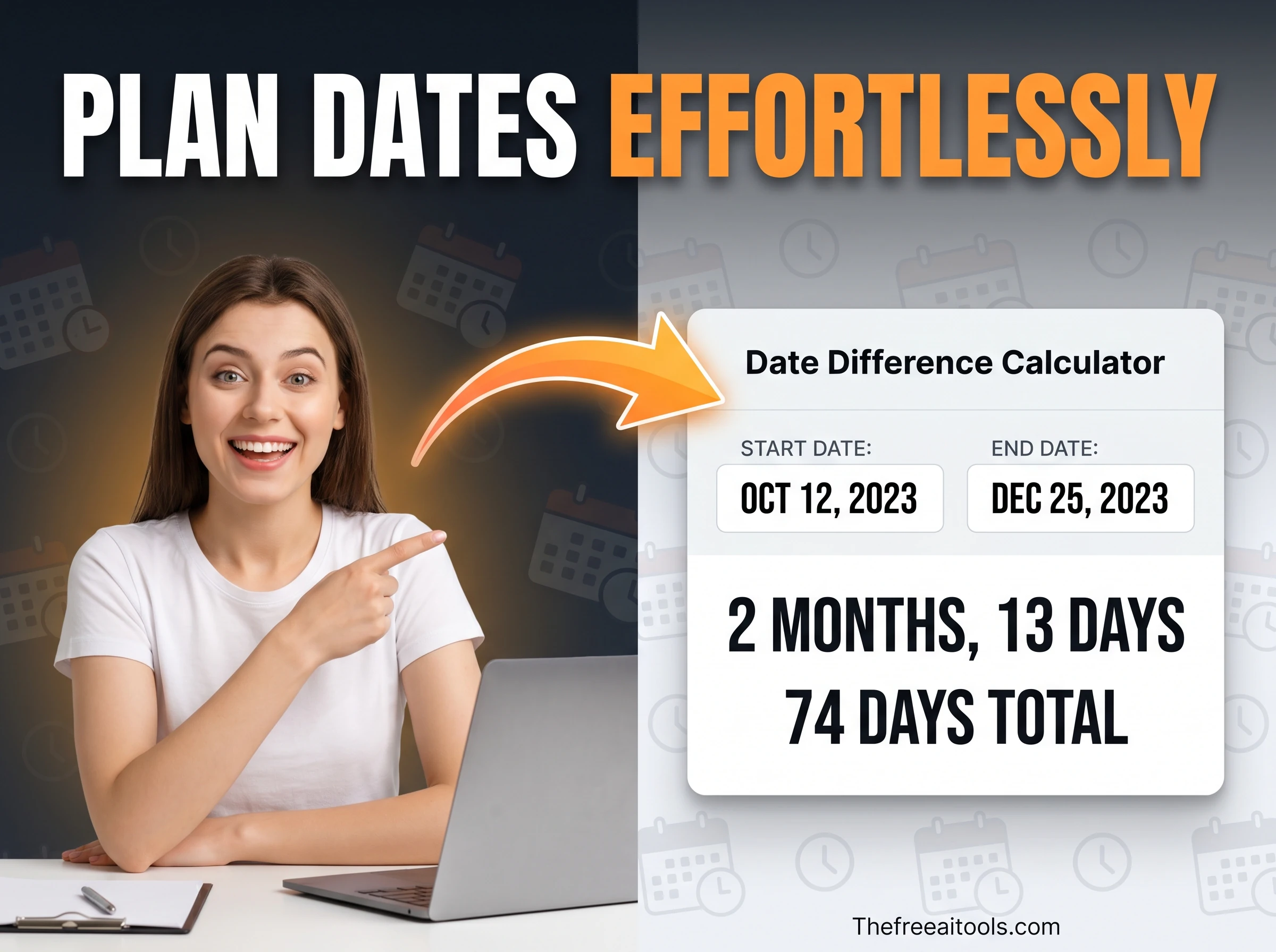 Date Difference Calculator — free online tool