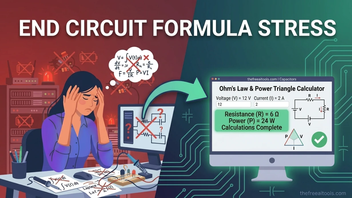 Ohm’s Law & Power Triangle Calculator — free online tool