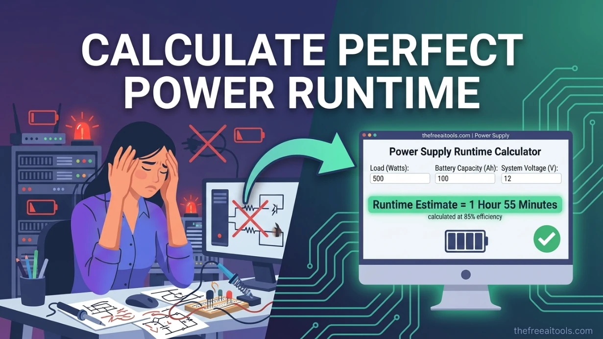 Power Supply Runtime Calculator — free online tool