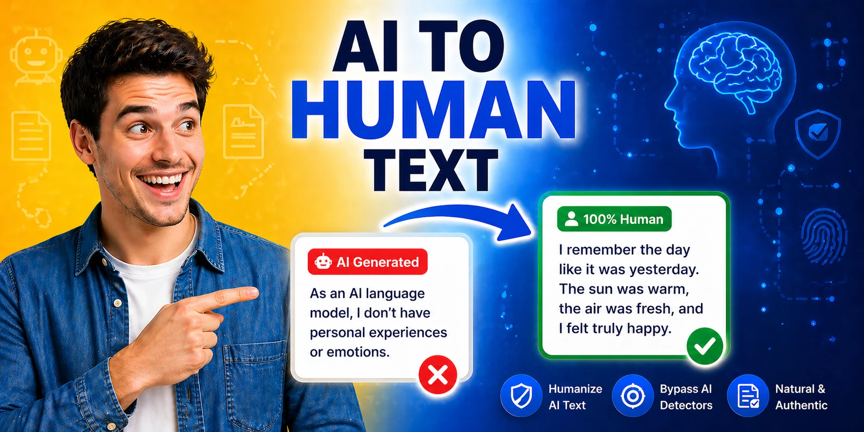 Free AI Text Humanizer — make AI-generated text sound natural and human