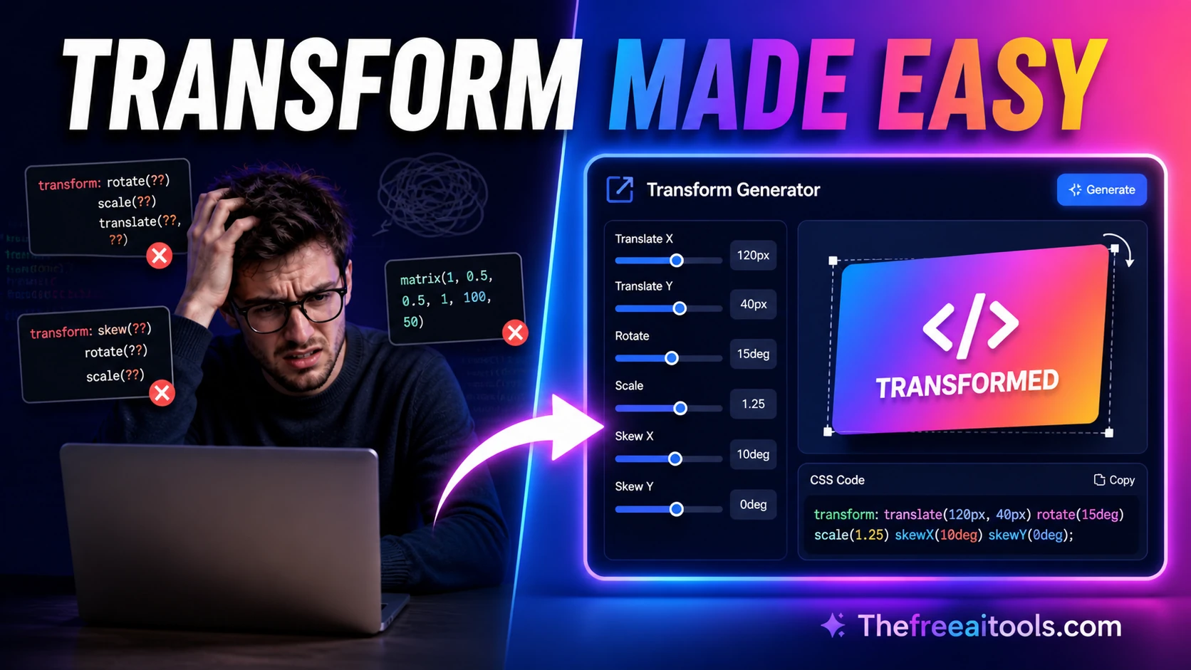 CSS Transform Generator — free online tool