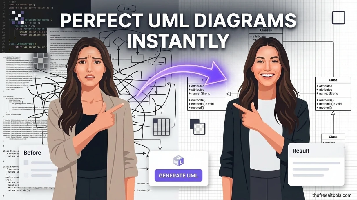 Free UML Diagram Generator AI — create class, sequence, ER, and flowchart diagrams online